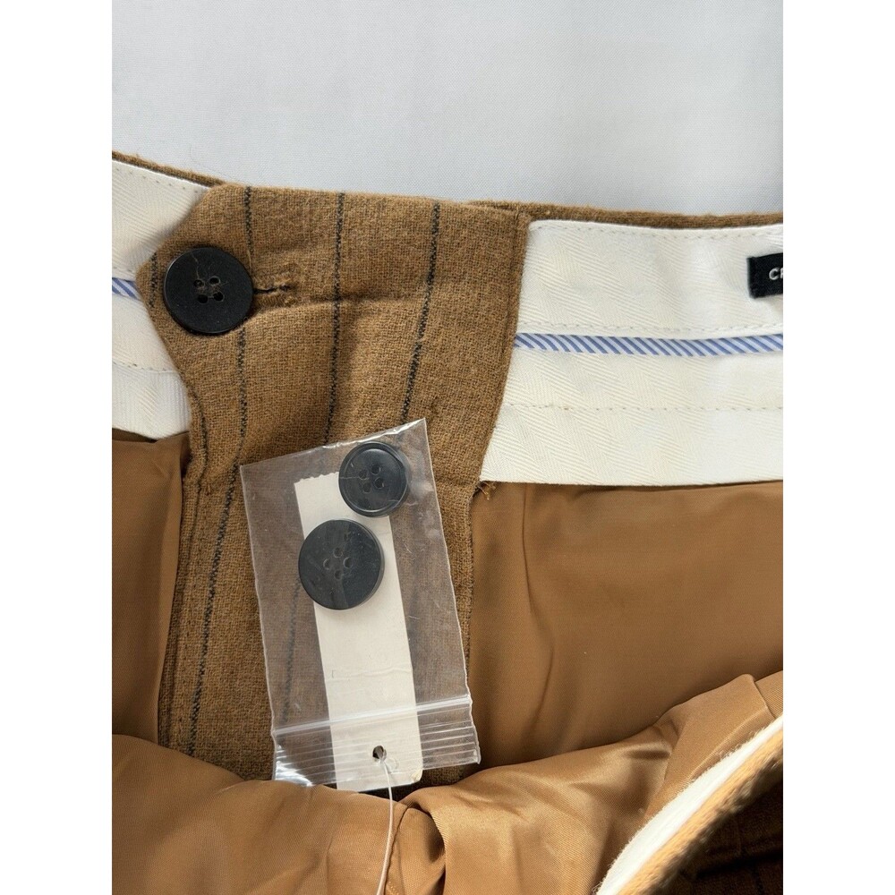 Madewell The High Rise Rosedale Straight Pant Womens 2 Brown Pinstripe Pleated 2 - Picture 13 of 16